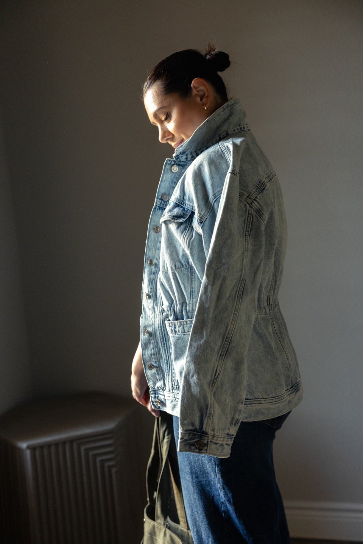 Cinched Denim Jacket