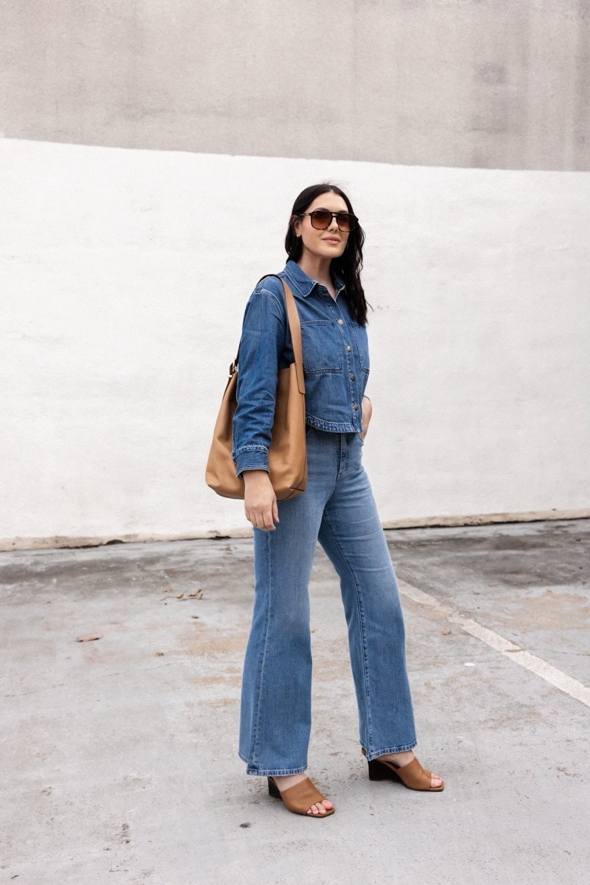 Denim Crop Shirt