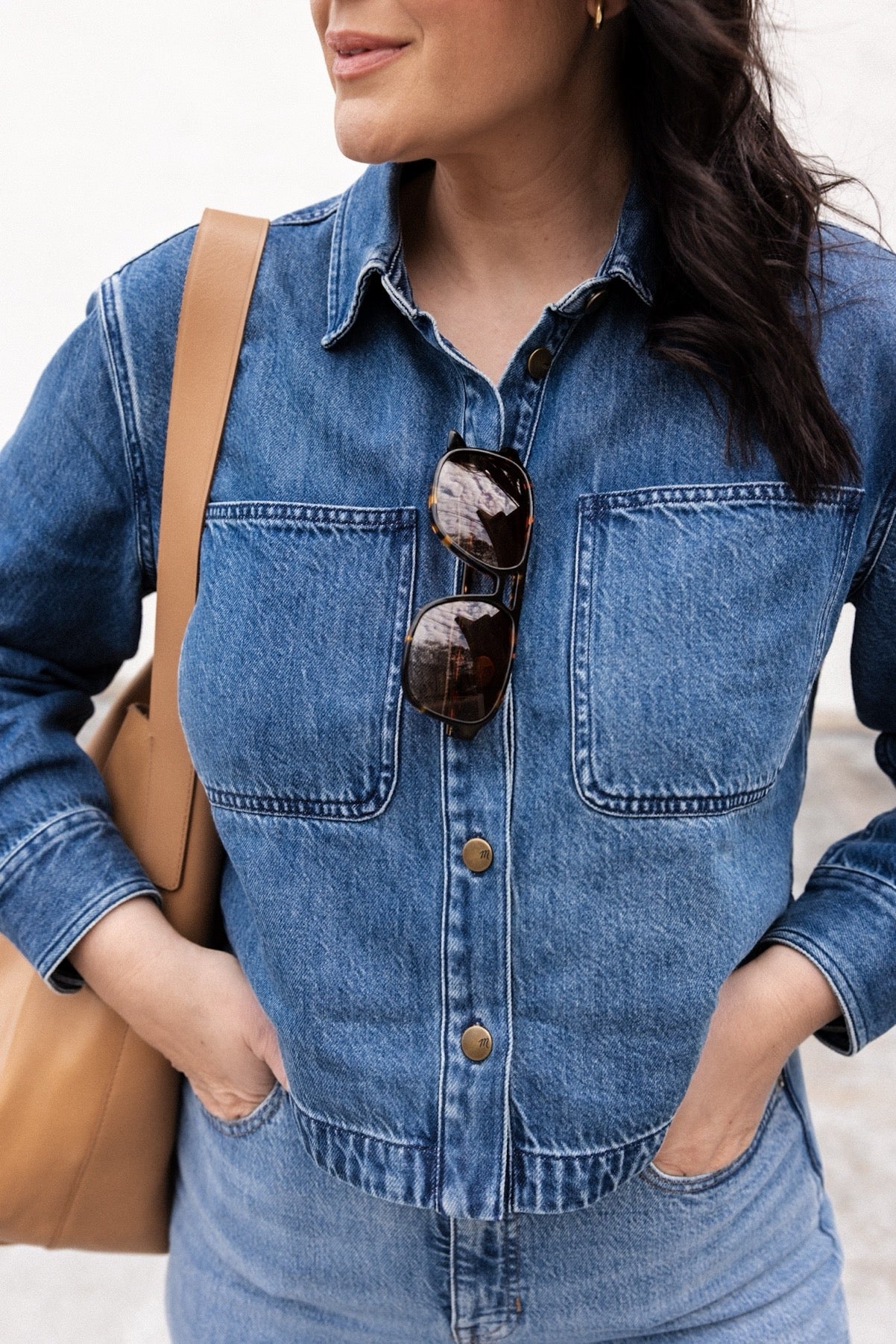 Denim Crop Shirt
