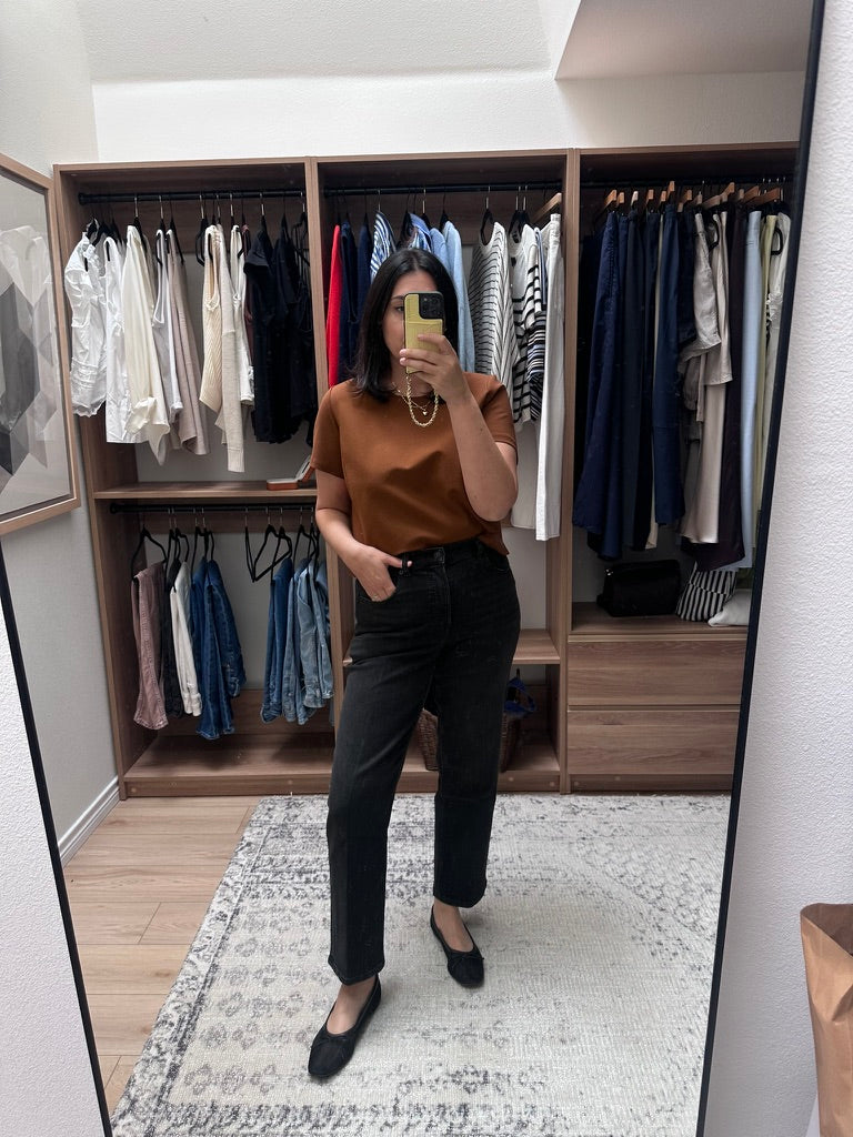 Ponte Crewneck Cropped Tee