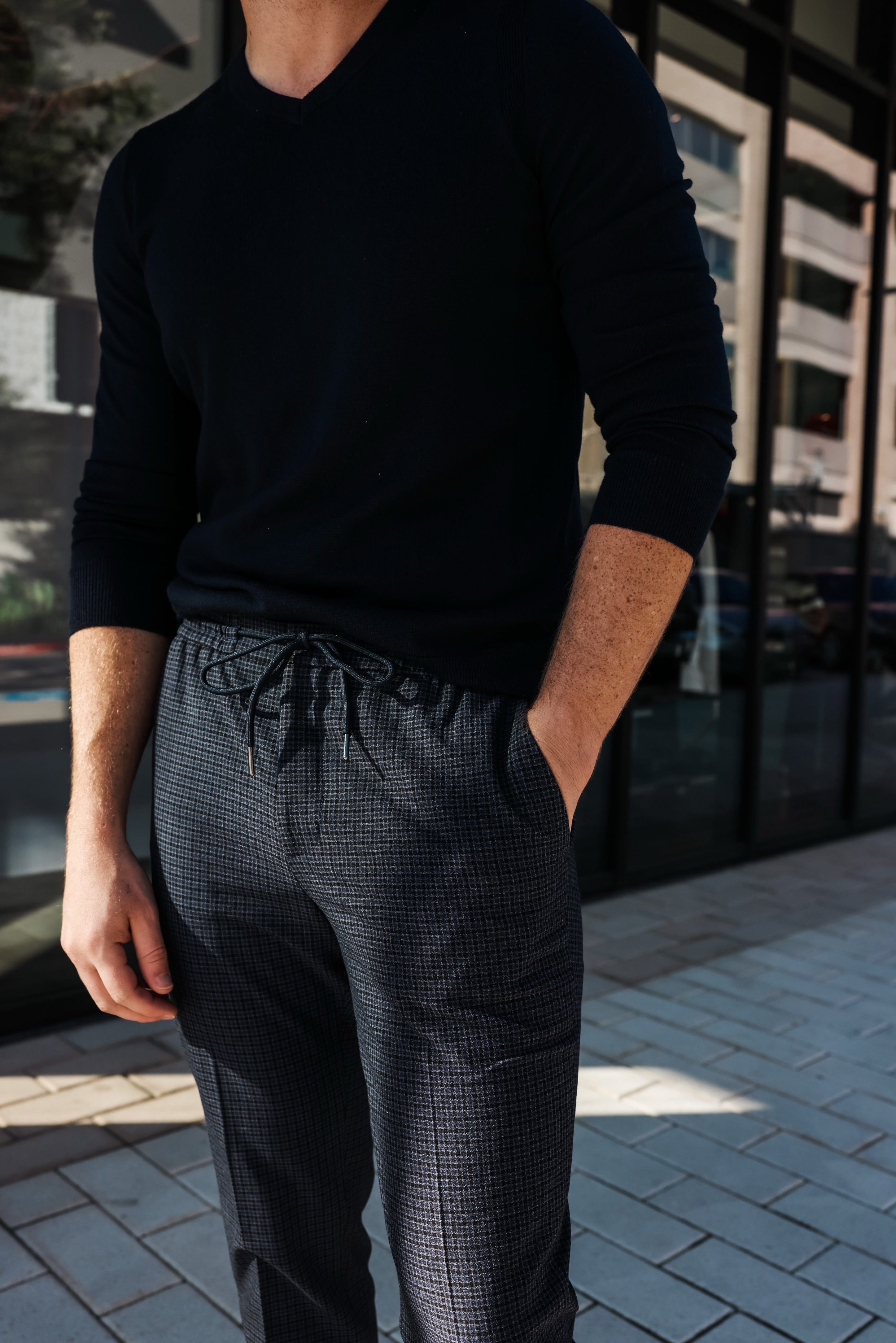 Solid Merino Wool V-Neck Sweater