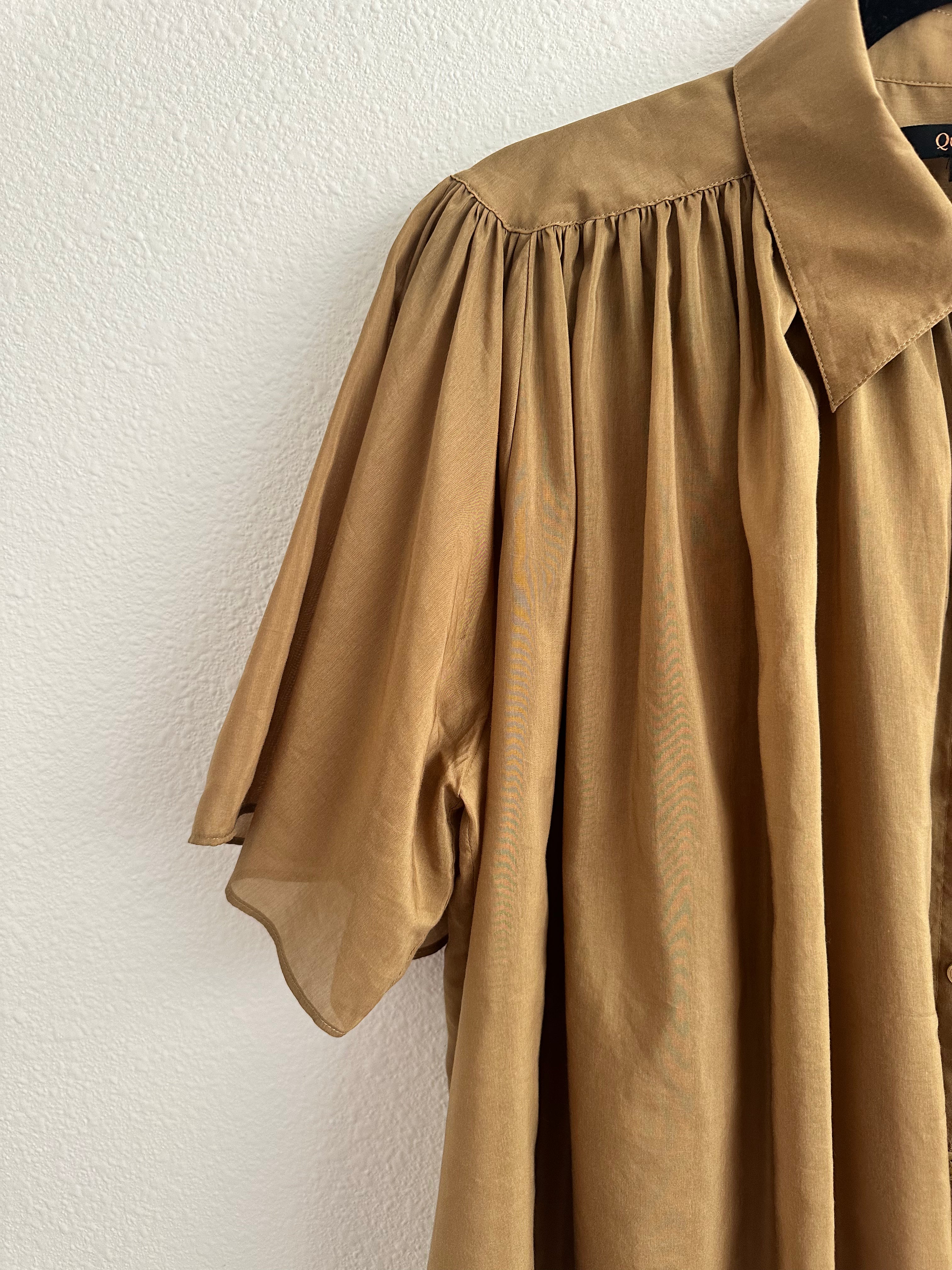 Cotton Silk Voile Short Seeve Blouse