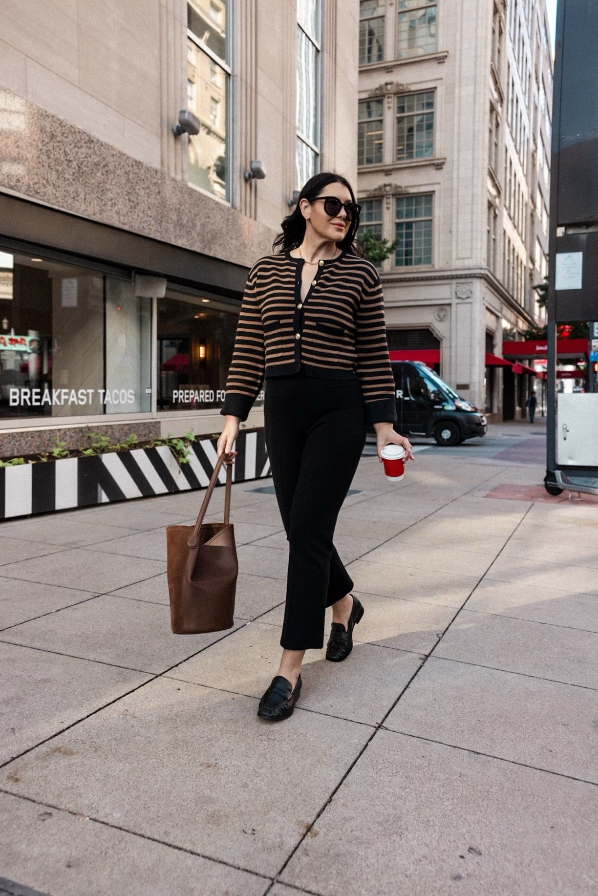 Berkeley bucket bag in leather and suede