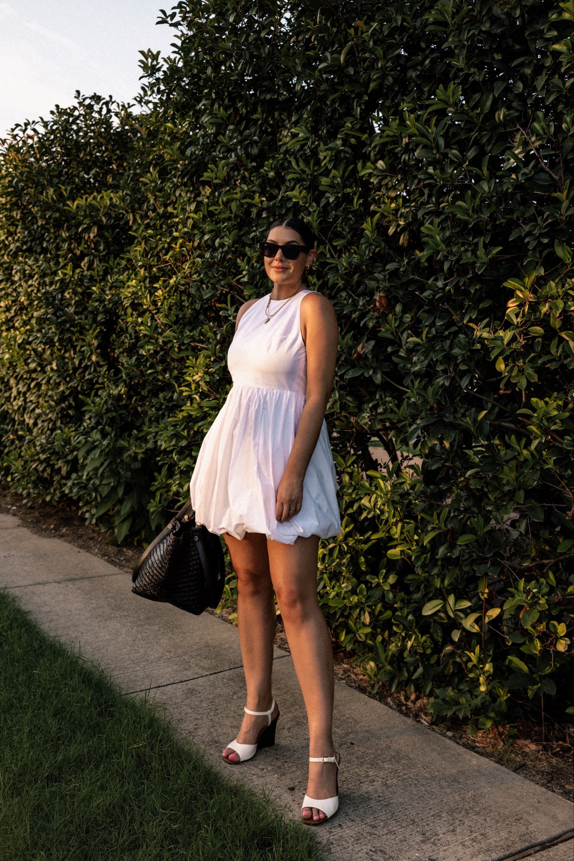 Bianca colorblock ankle-strap wedges