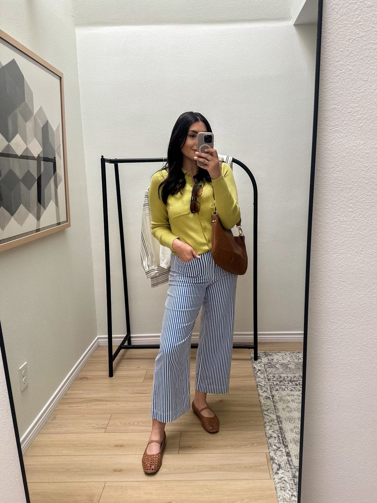 Collared button-up sweater in merino wool blend