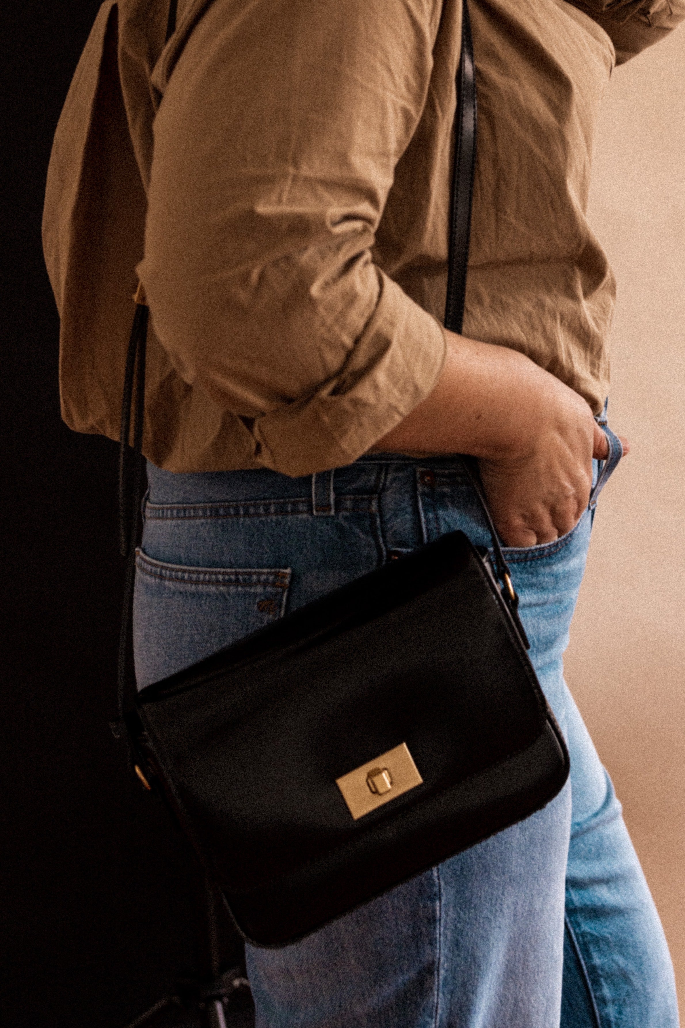 Edie crossbody bag in Italian leather