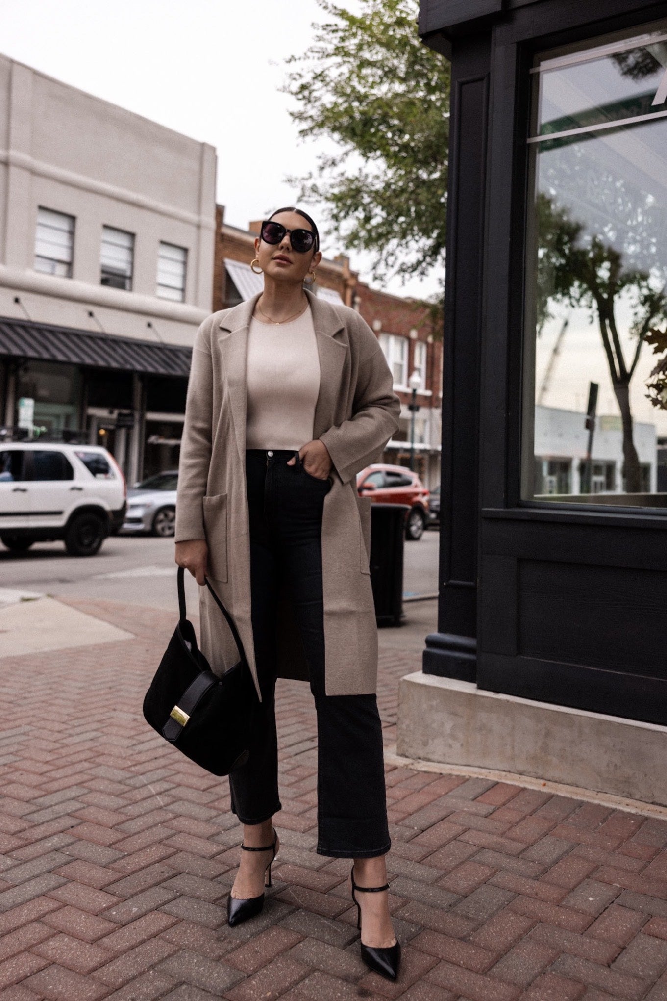 Berkeley suede and Leather Shoulder Bag