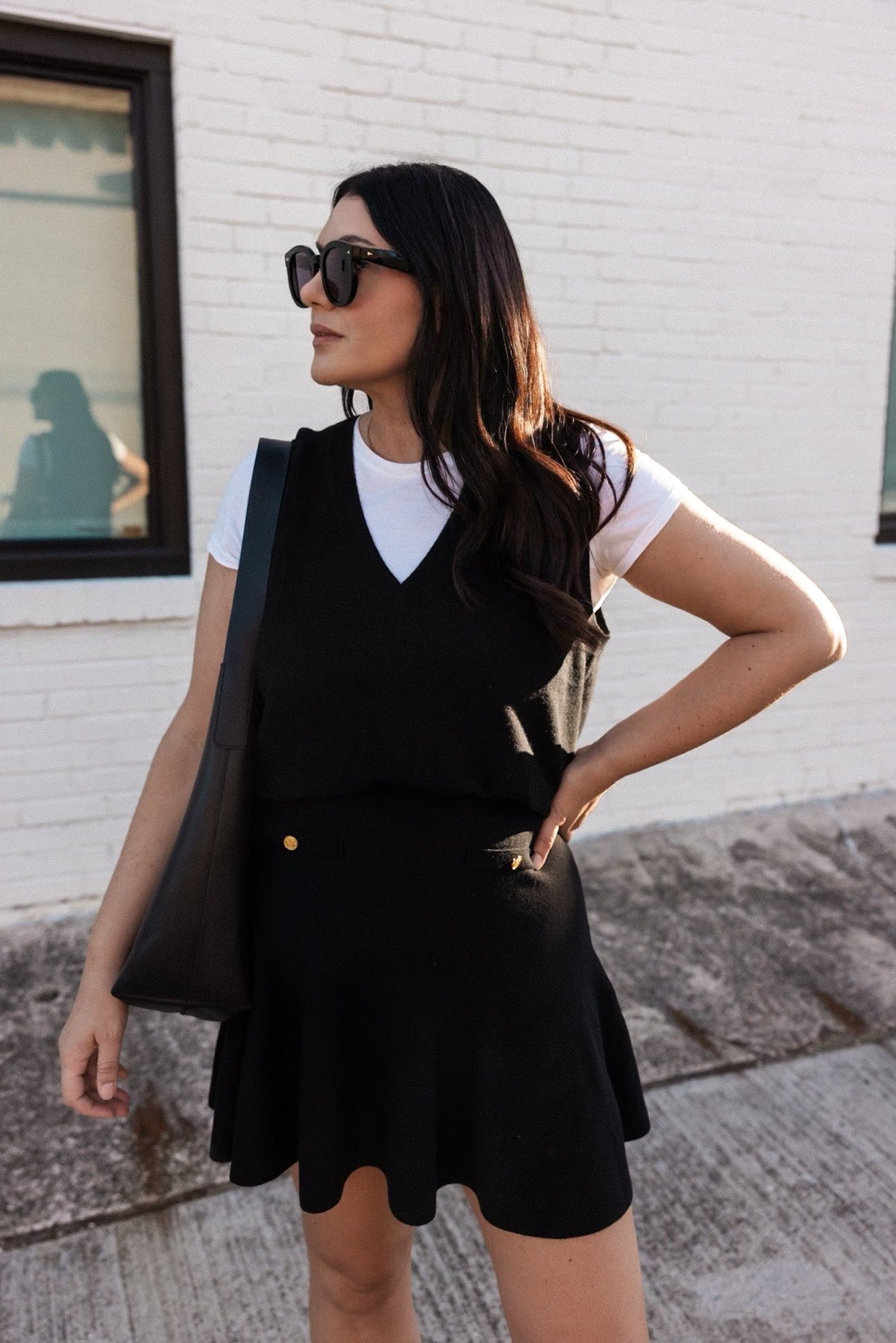 A-line mini sweater-skirt in merino wool