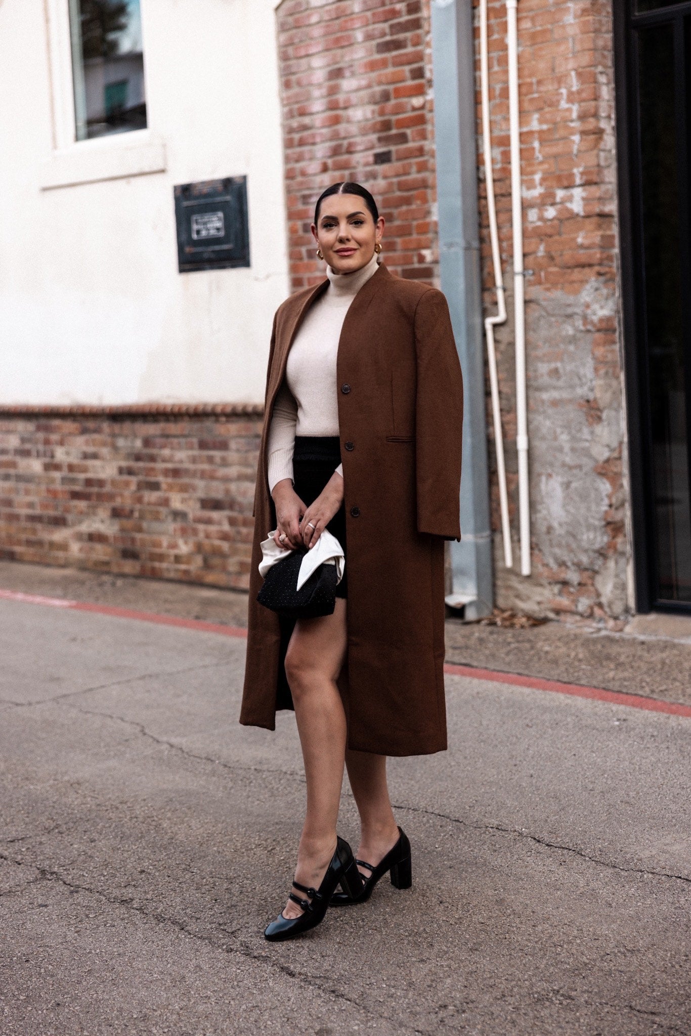 Maisie double-strap heels in Italian spazzolato leather