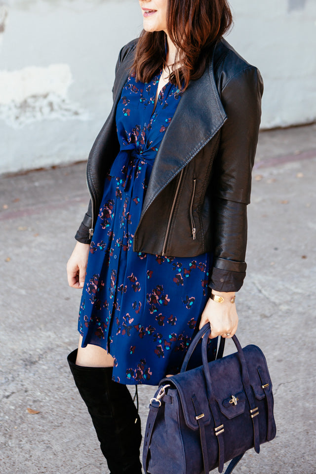 Silk Ruffle Sleeve Dress