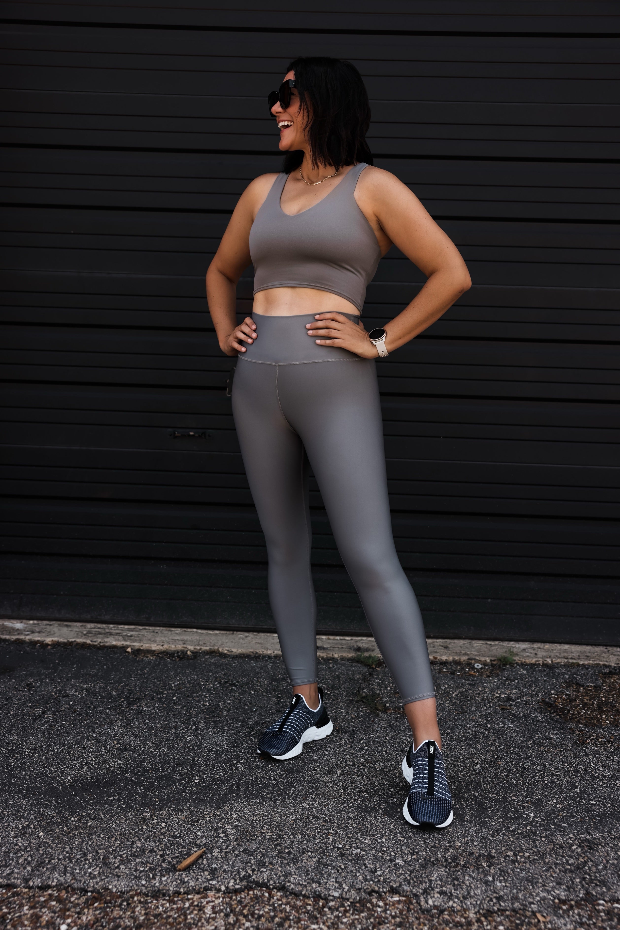 High Waist Airlift 7/8 Legging in Anthracite