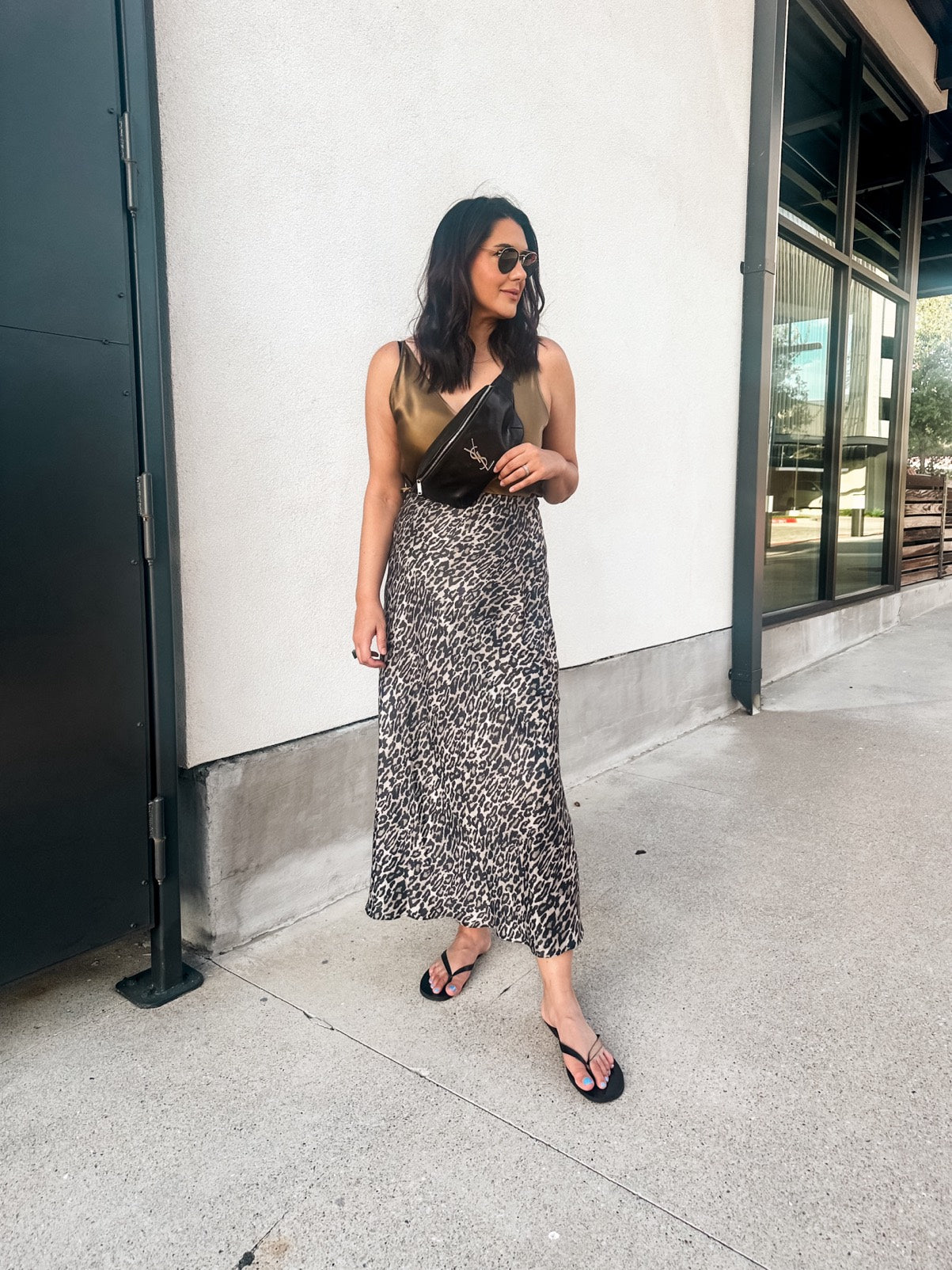 Bryony Leopard Print Slip Skirt