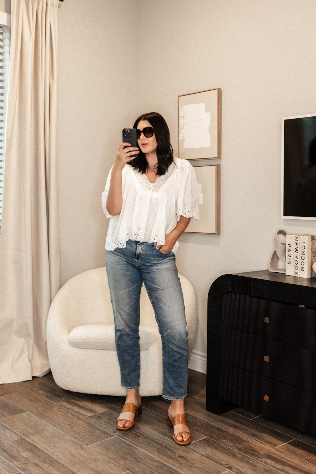 Costa Eyelet Top