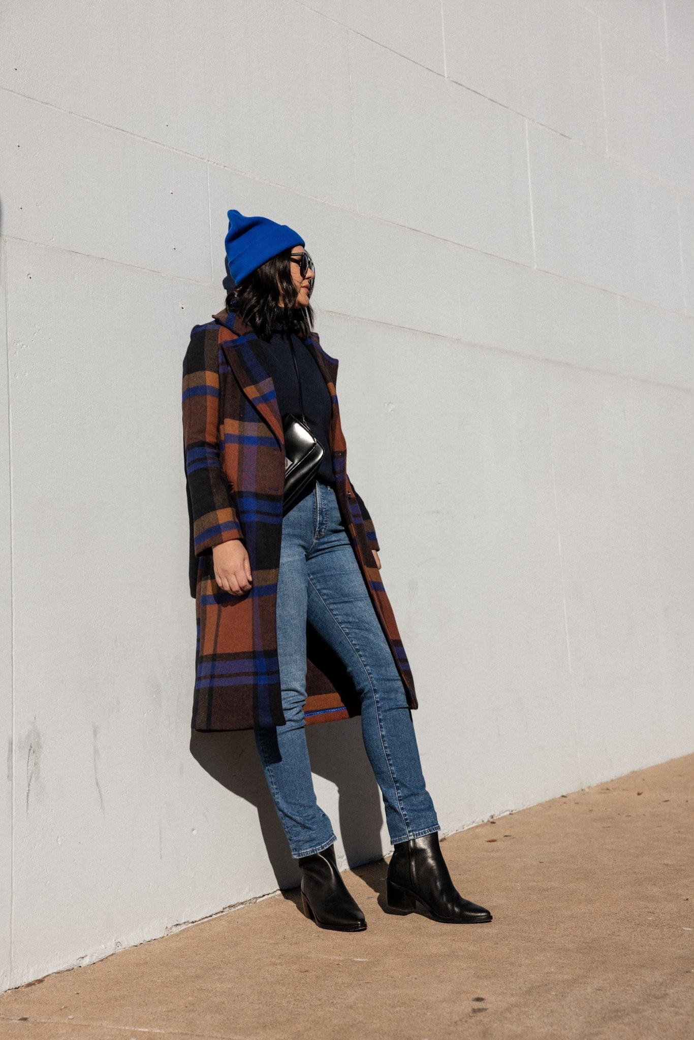 Walker Relaxed Fit Plaid Coat