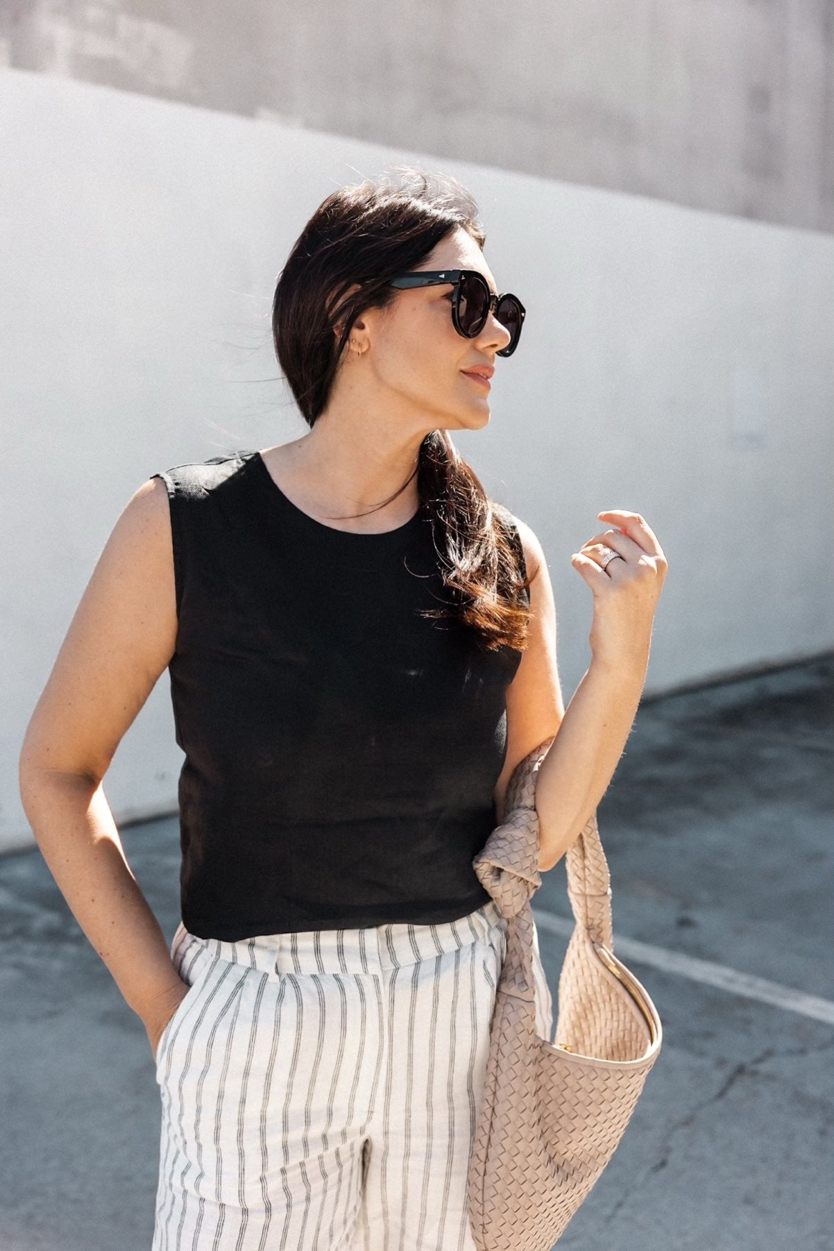 100% European Linen Tank