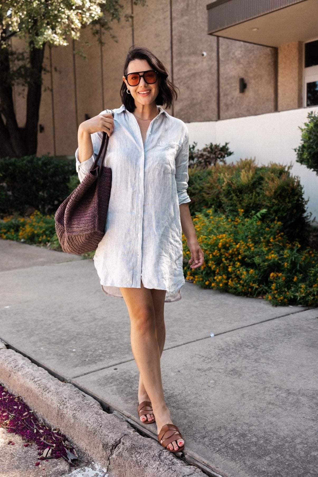 Cabana mini dress in linen Cabana mini dress in linen