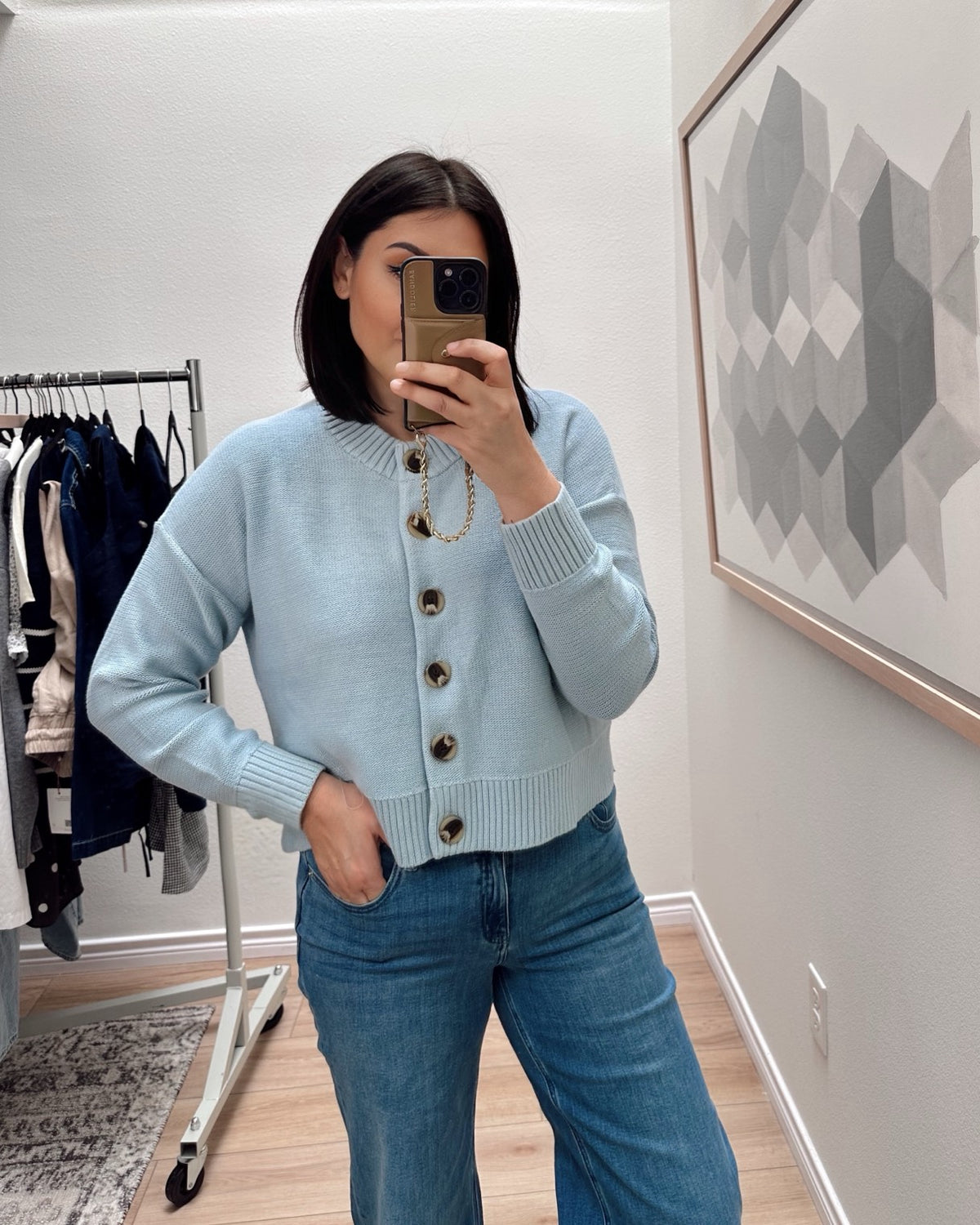 100% Organic Cotton Cropped Cardigan