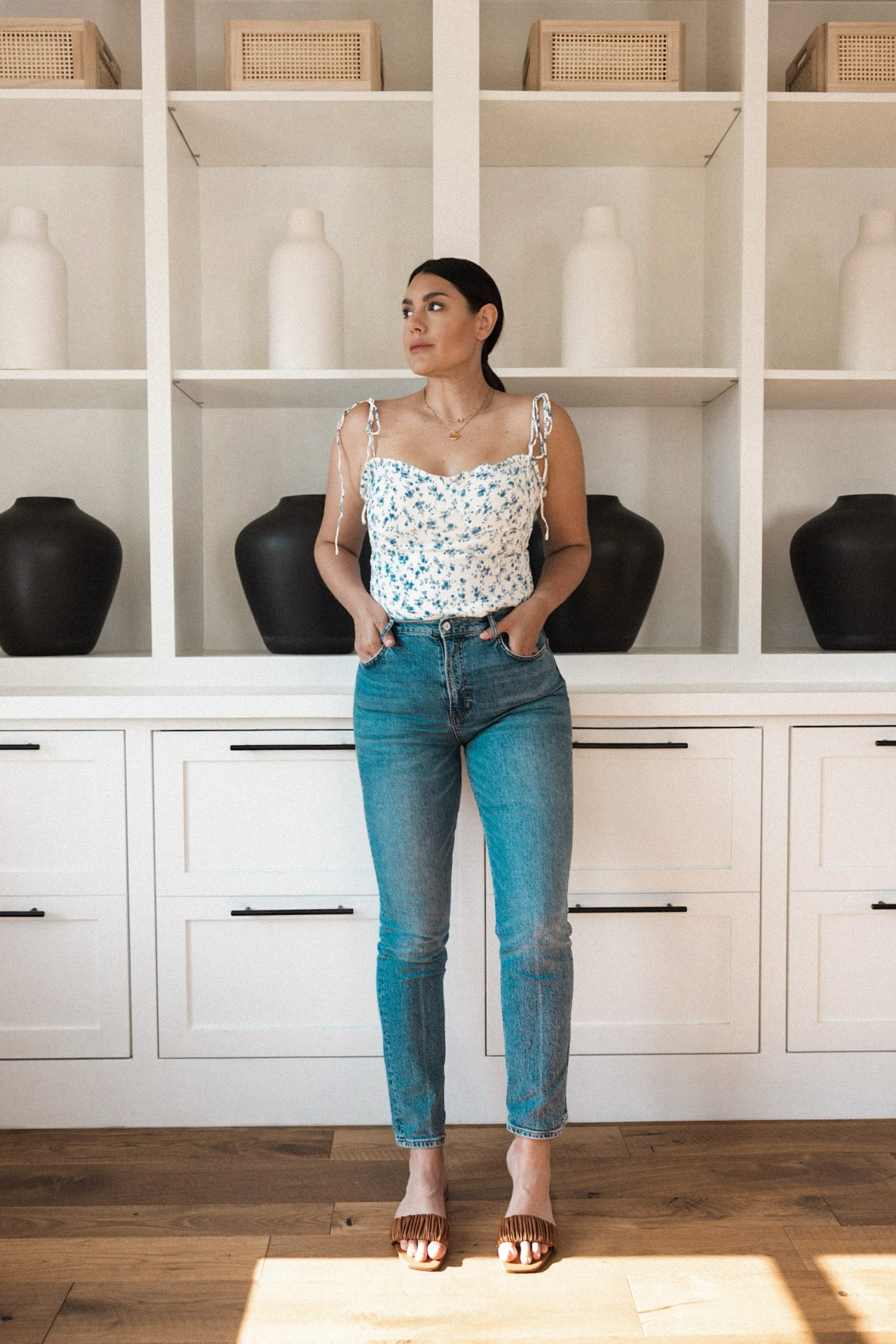 Liza High Rise Straight Leg Jeans