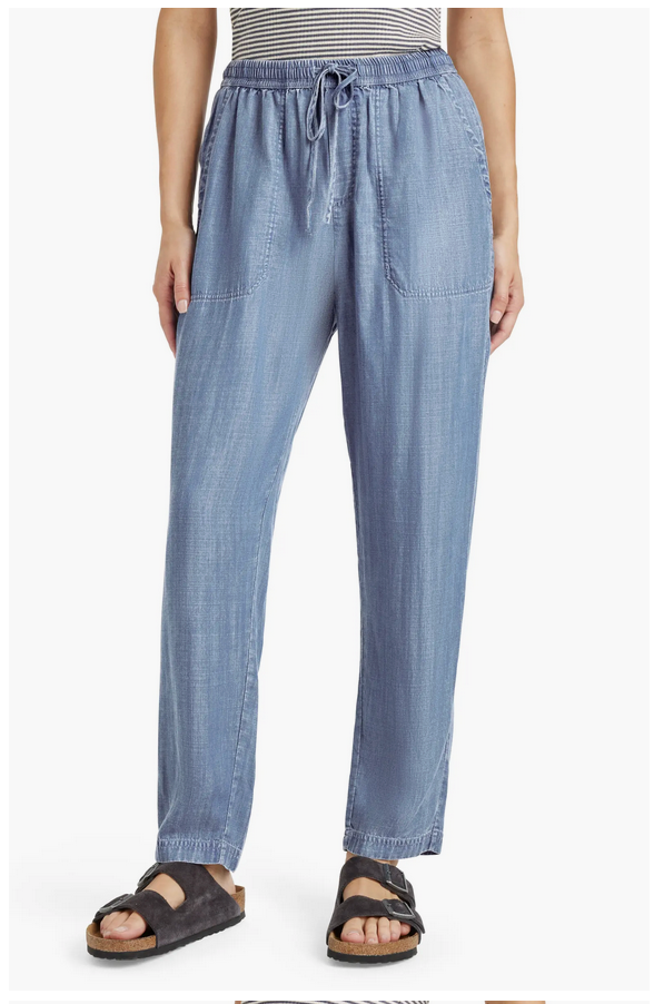 Angie Tie Wiast Chambray Pants