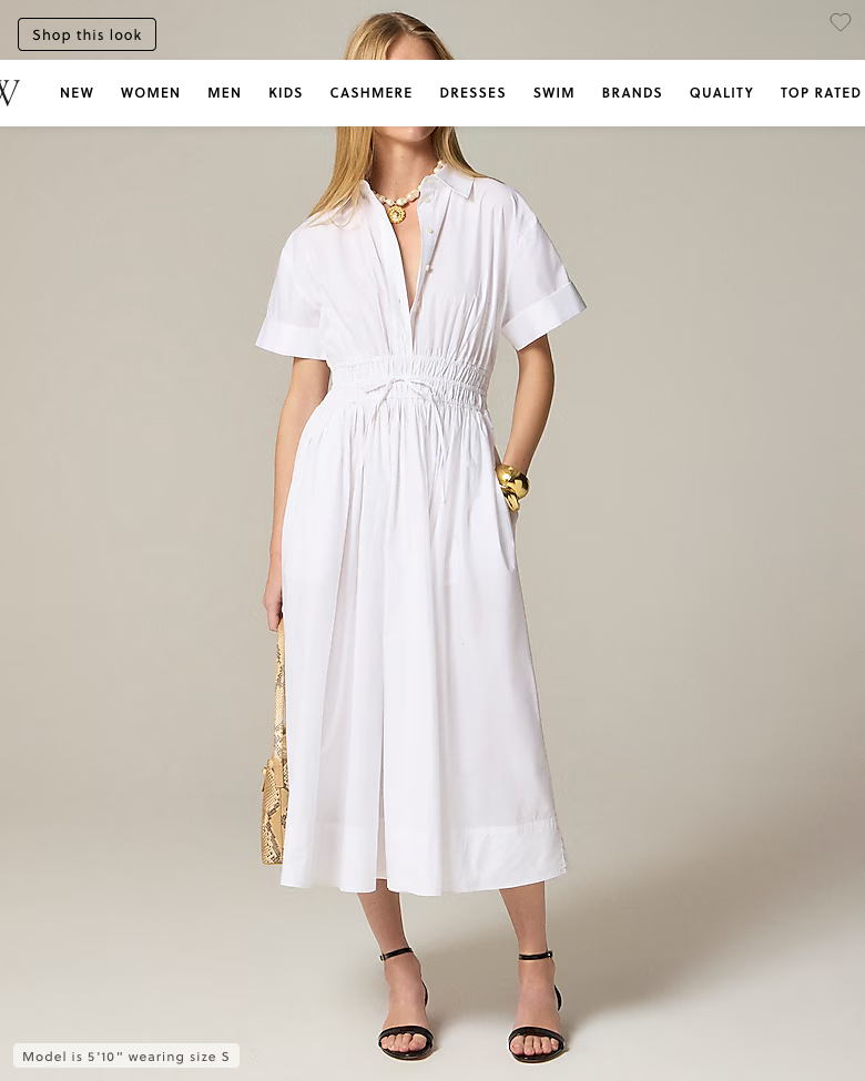 Elena shirtdress in cotton poplin