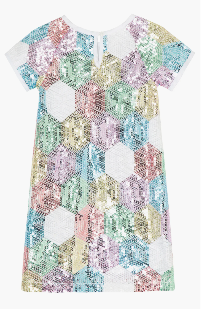 Kids' Patchwork Sequin Dress
