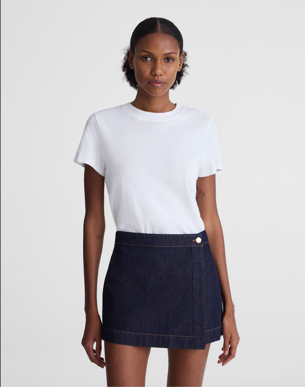 Denim Wrap Skort