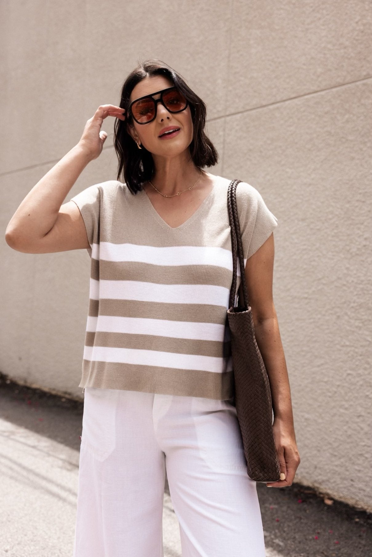 Octavia Block Stripe Sweater