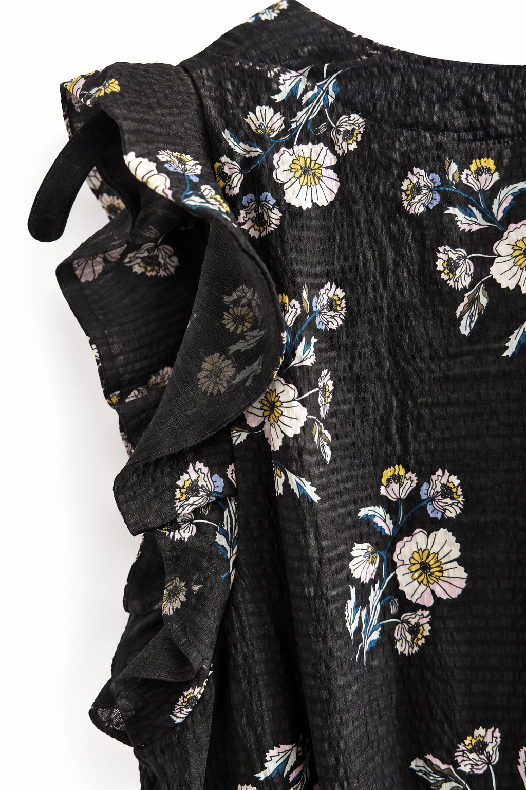 Silk Flutter Sleeve Dress