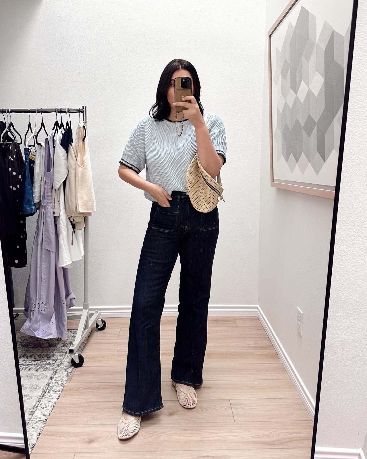 Flare Jeans with Patch Pockets