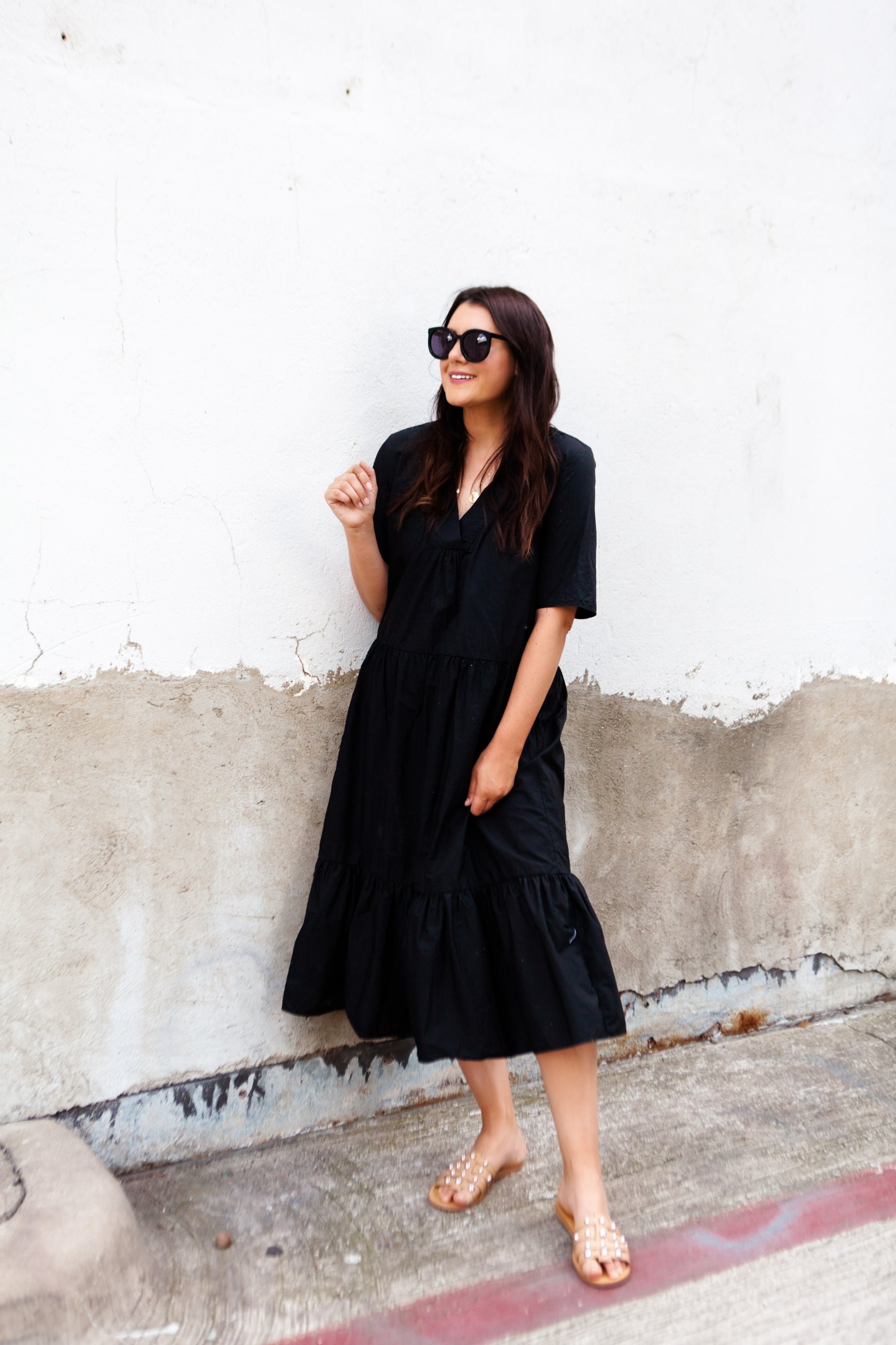 Ruffled Poplin Dress