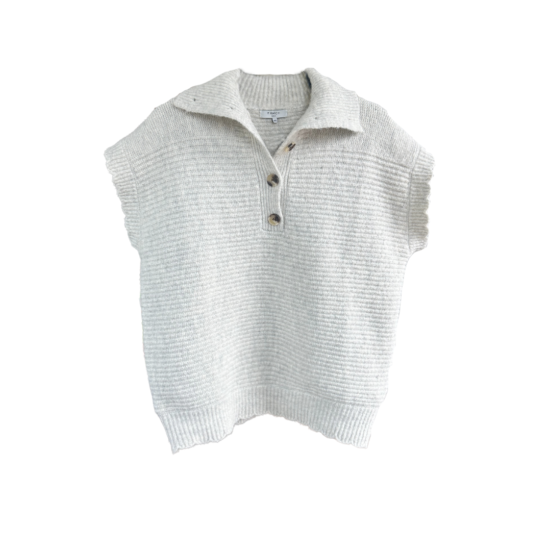 Wide Collar Sweater Vest