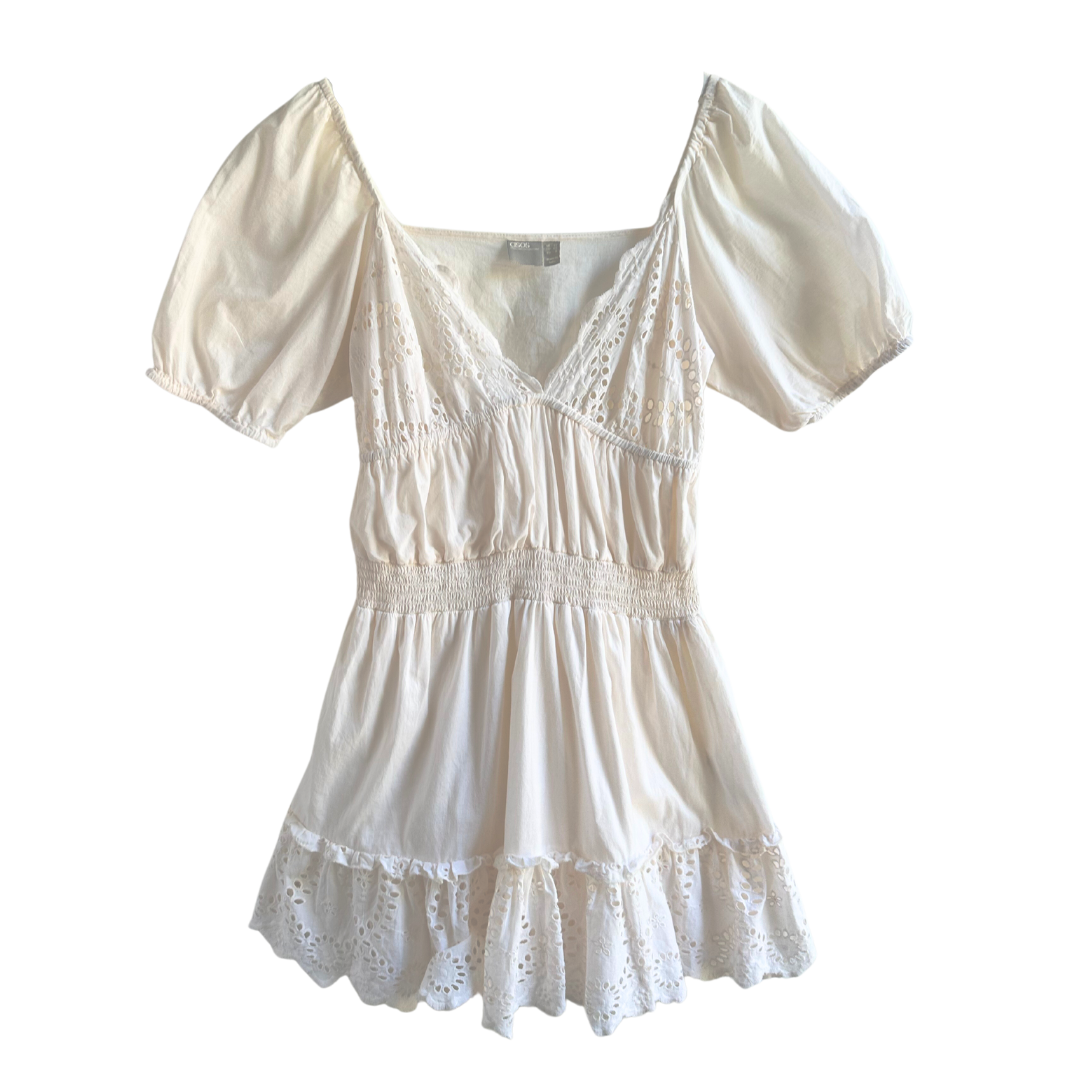 Sweetheart Broderie Mini Dress