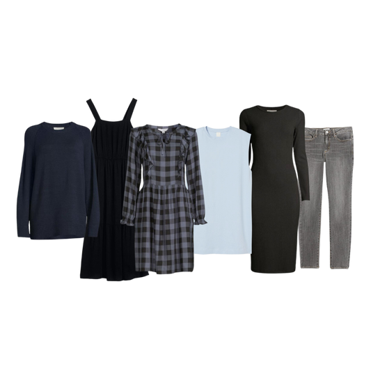 Navy, Blue and Black 6 Multi-Pack