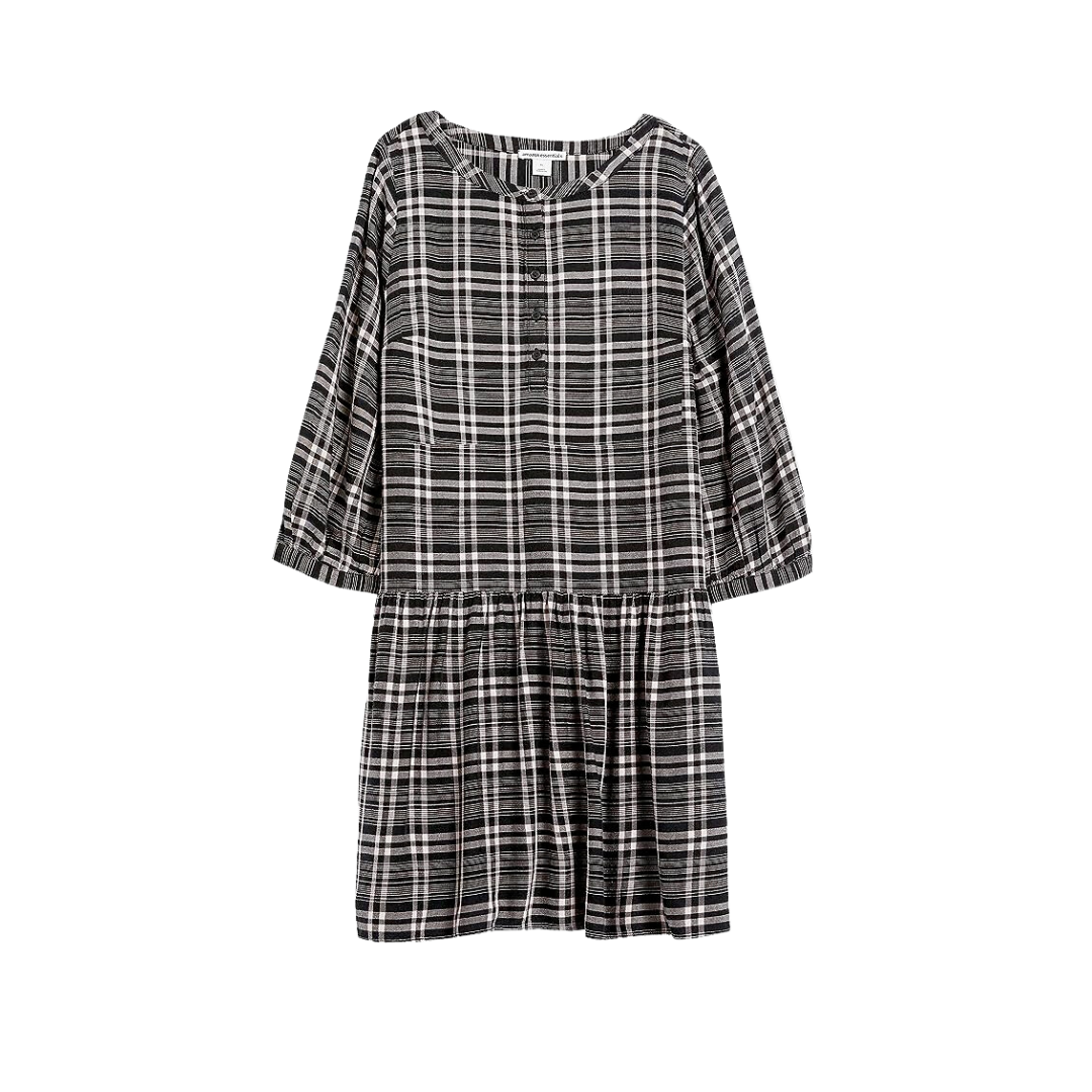 Plaid Mini Shirt Dress