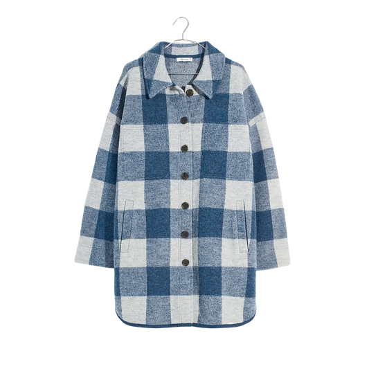(Re)sponsible Boiled Wool Sweater Jacket in Buffalo Check