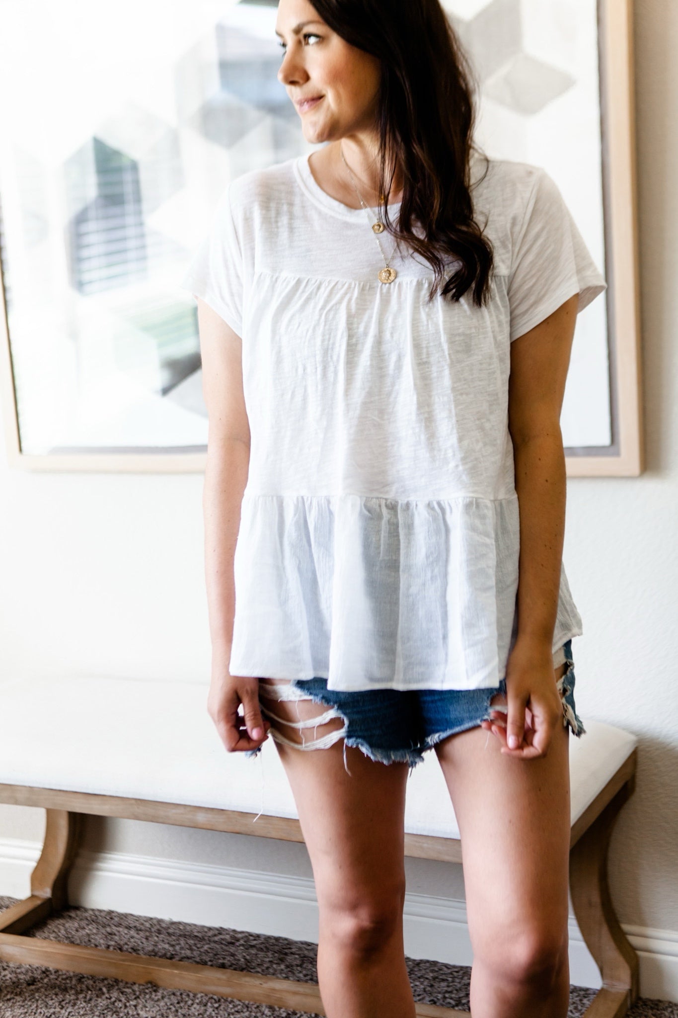 The Bombshell High Rise Denim Shorts