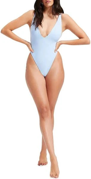 Contour V-Neck One-Piece Swimsuit