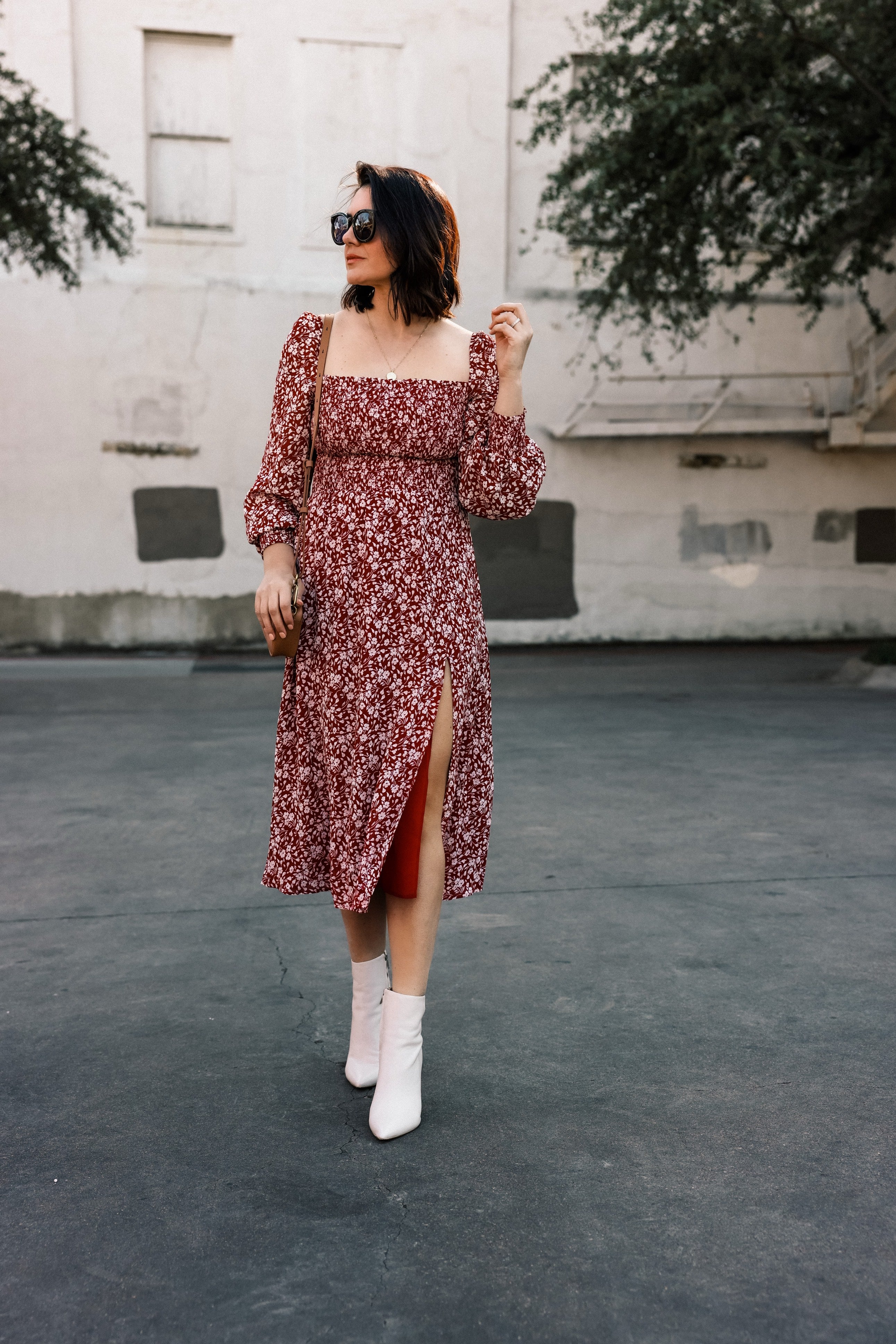 Cello Long Sleeve Midi Dress
