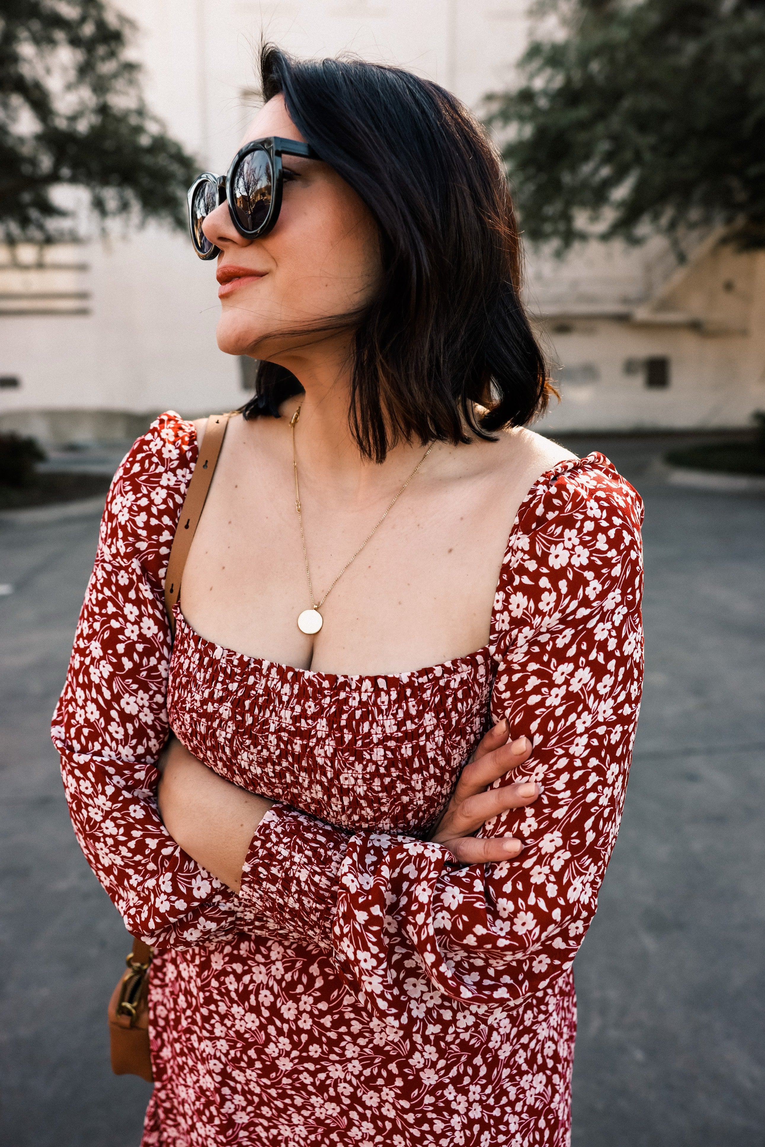 Cello Long Sleeve Midi Dress