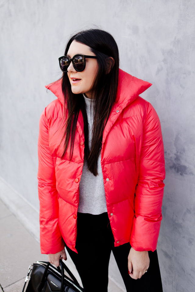 Stand Up Collar Puffer Jacket