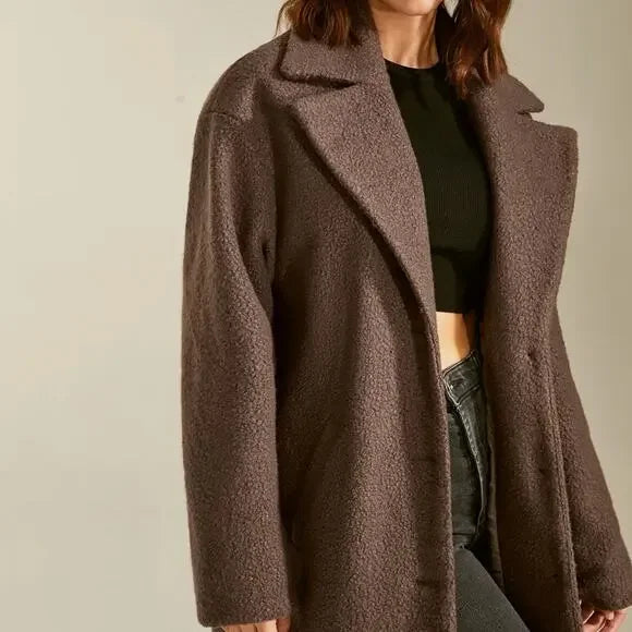 Oversized Boucle Coat