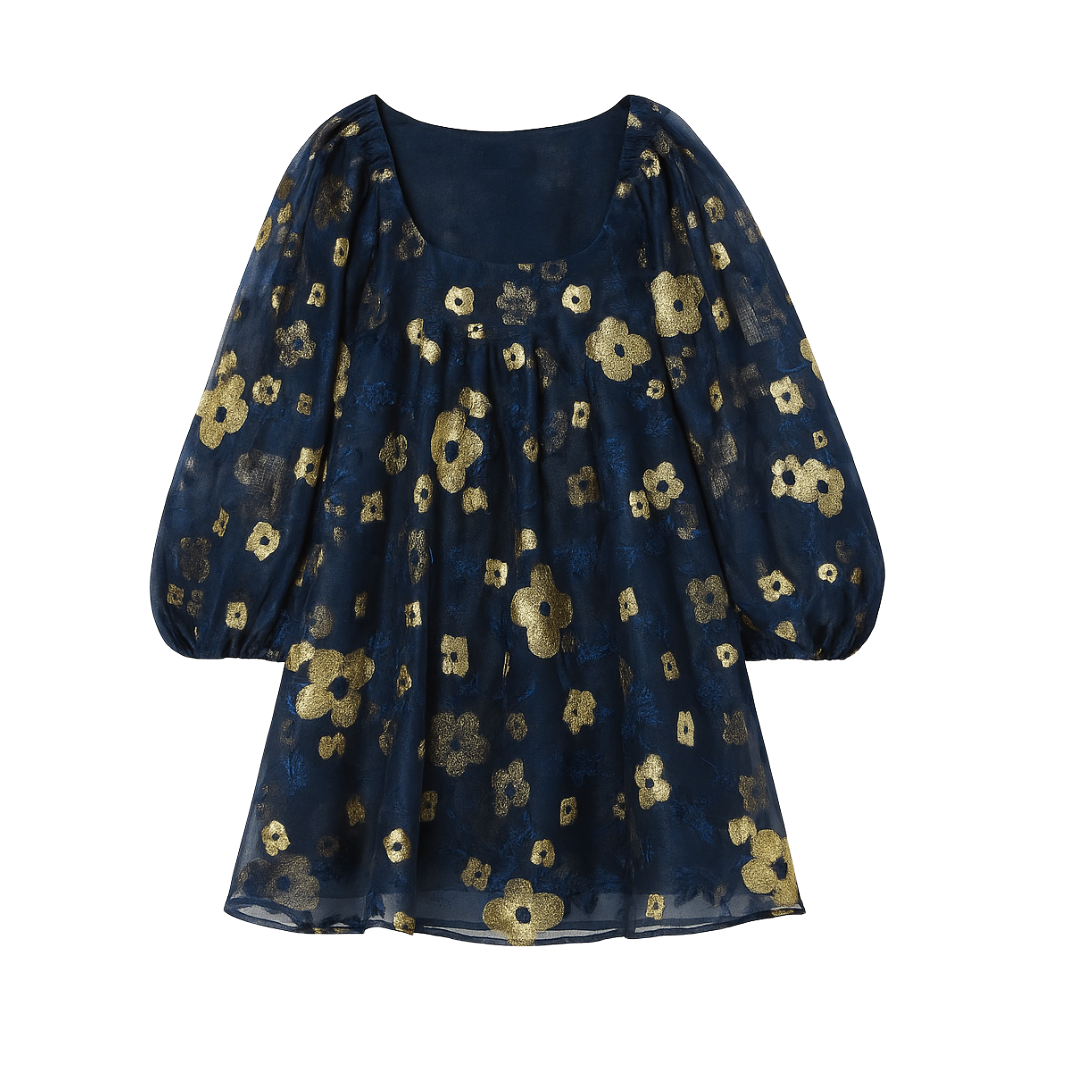 Midnight Blue Organza Good Luck Dress