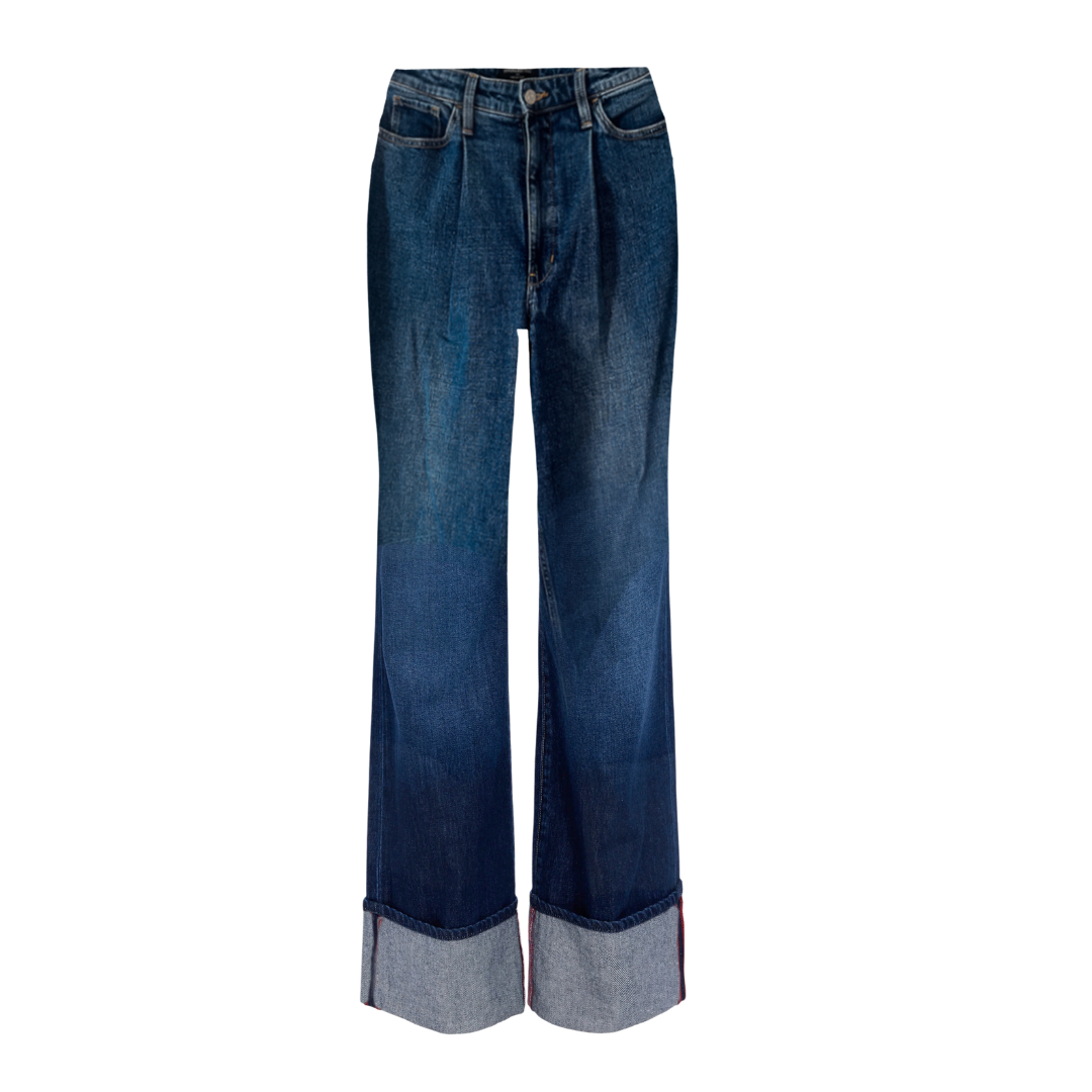 High Rise Wide Leg Cropped Jeans