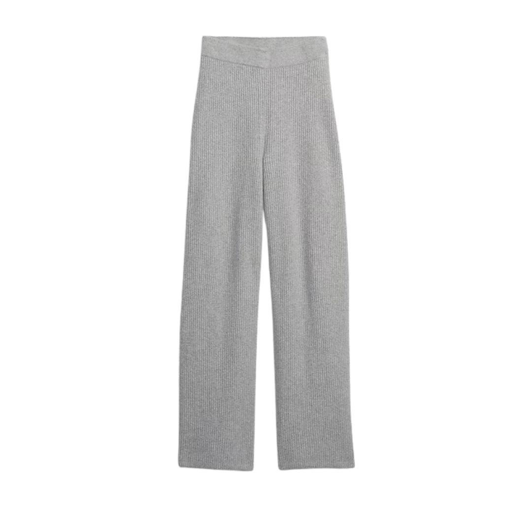 CashSoft Shaker-Stitch Sweater Pants