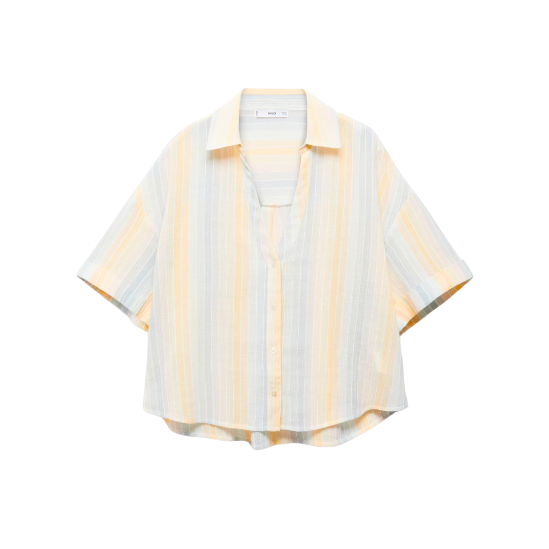 Semi-transparent striped shirt