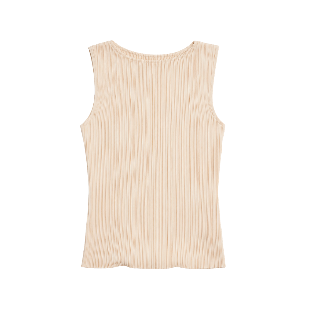 Cotton Cashmere Ribbed Tank