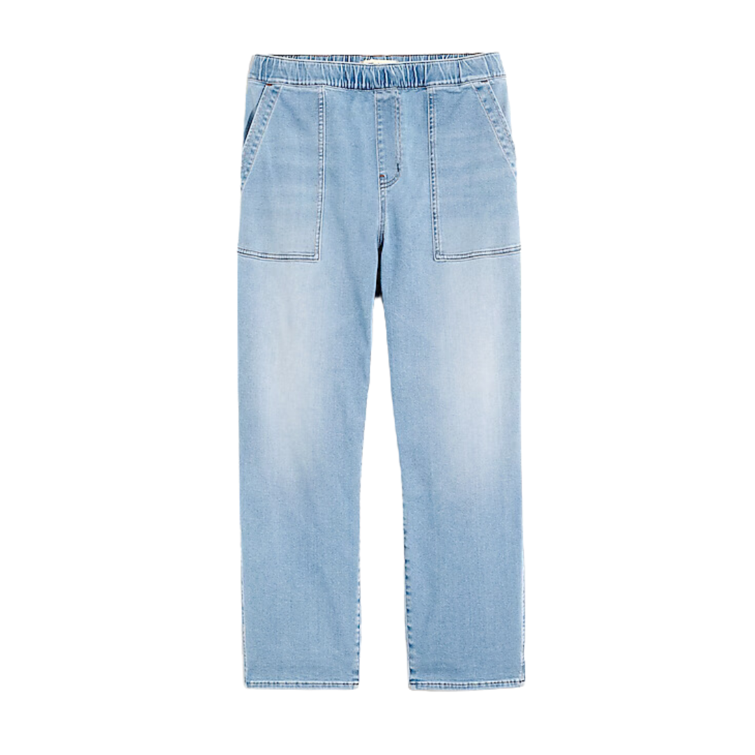 Pull-On Relaxed Jeans in Bellview Wash