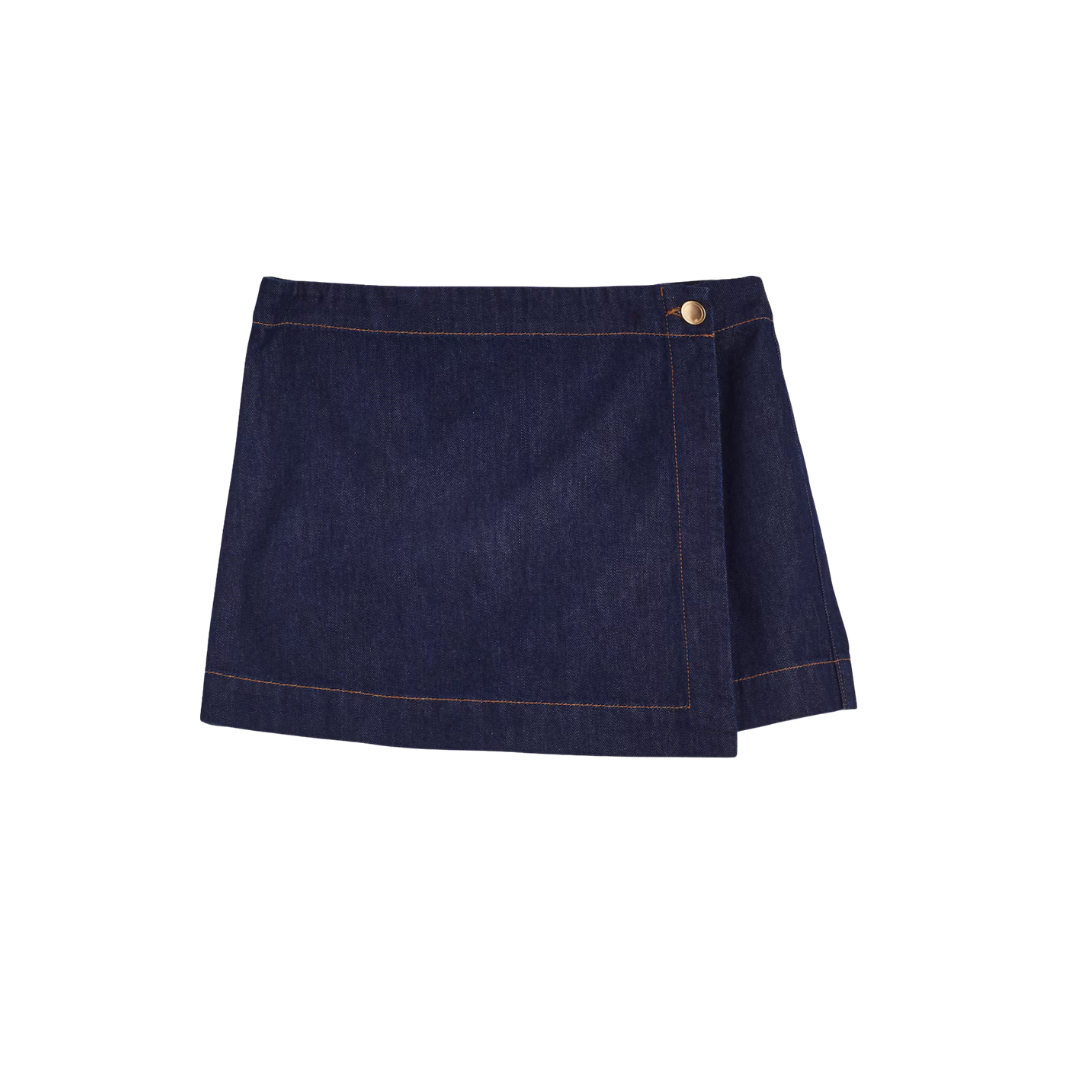 Denim Wrap Skort