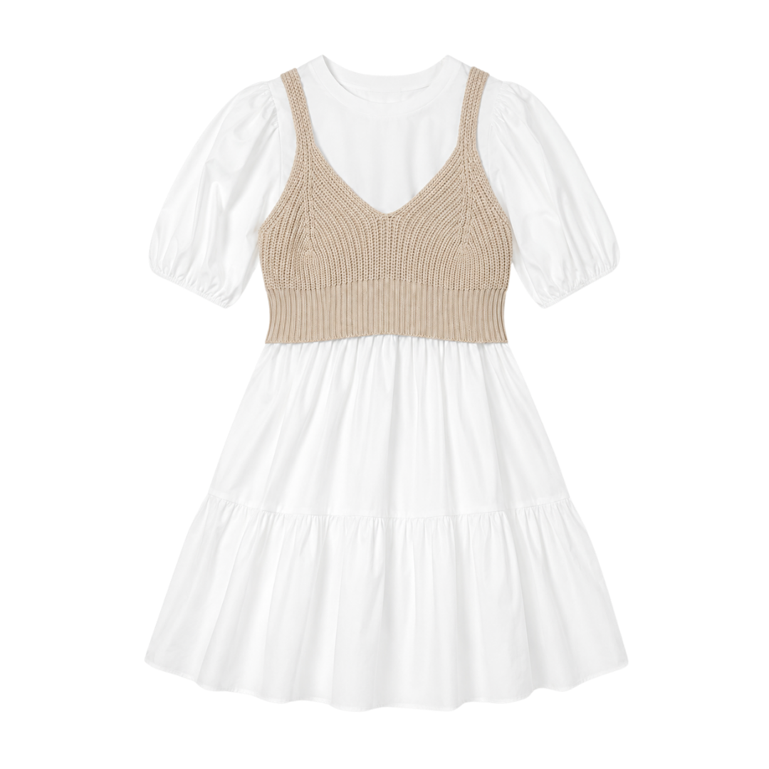 Raya Mixed Media Dress