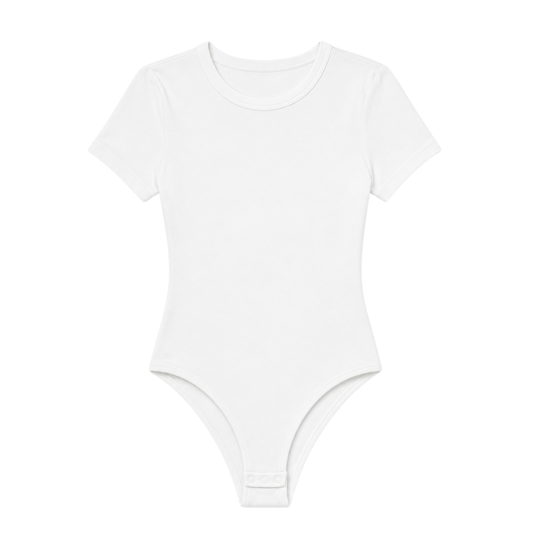 Crew Neck Short Sleeve Bodysuit Tee